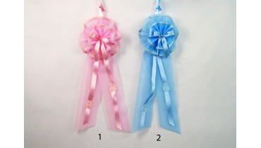 COCCARDA CON NASTRO CUORI