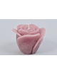 ROSA CANDELA CERA 8X7 CM  NON PROFUMATA