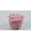 ROSA CANDELA CERA 8X7 CM  NON PROFUMATA