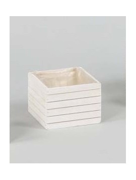 CASPO' LEGNO QUADRO X  VASO ø 10       12,5X12,5H 11 CM
