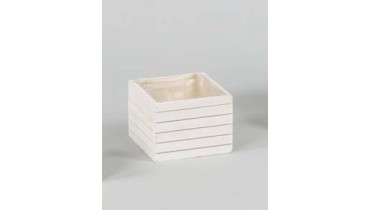 CASPO' LEGNO QUADRO X  VASO ø 10       12,5X12,5H 11 CM