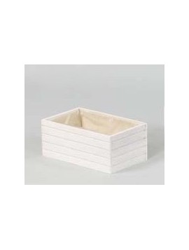 CASSETTA LEGNO X 2 VASI ø 10   25X13 H 11,5 CM