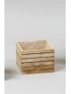 CASPO' LEGNO QUADRO X  VASO ø 10       12,5X12,5H 11 CM