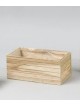 CASSETTA LEGNO X 2 VASI ø 10   25X13 H 11,5 CM